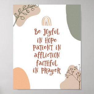 Poster Boho Inspirationnel Bible Verse Arc-en-ciel