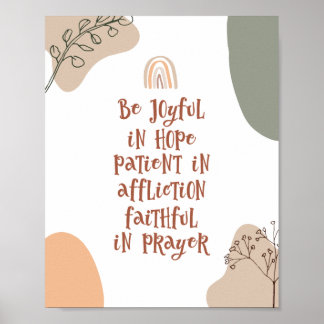 Poster Boho Inspirationnel Bible Verse Arc-en-ciel