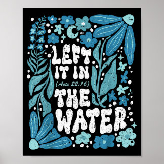 Poster Boho l'a laissé dans le baptême chrétien de l'eau