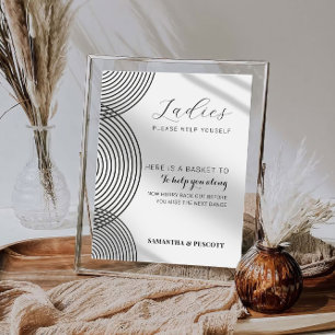 Poster Boho mariage panneau de salle de bain