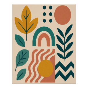 Poster Boho moderne Abstrait Nature Wall Art
