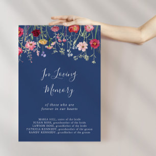 Poster Boho Multicolor Fleur sauvage dans Loo Memory Sign