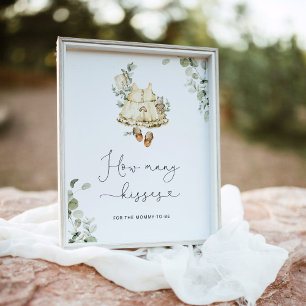 Poster Boho nursery combien de baisers pour la mère d'êtr