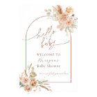 Boho Pampas Baby shower en herbe Arche Bienvenue