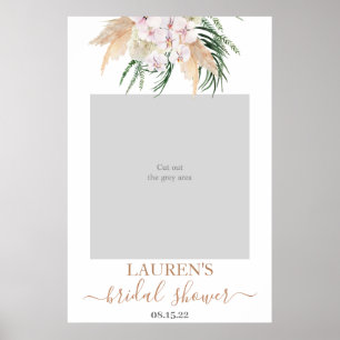 Poster Boho Pampas Grass Fête des mariées Photo Prop Post