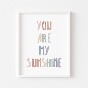 Poster Boho pastel vous êtes mon imprimé soleil