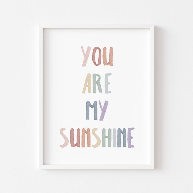 Poster Boho pastel vous êtes mon imprimé soleil (Créateur téléchargé)
