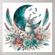 Boho Rabbit Baby Room Décor d'art