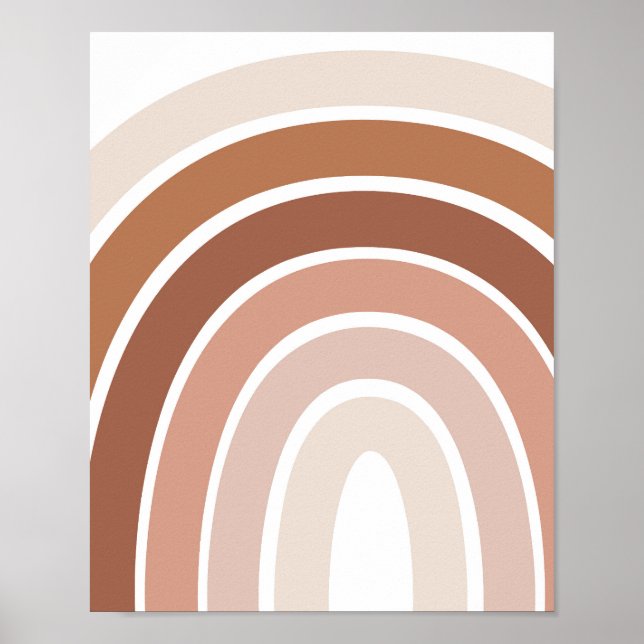 Poster Boho Rainbow Nursery neutre (Devant)