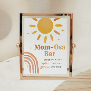 Poster Boho Retro Sunshine Baby shower Maman Osa Bar