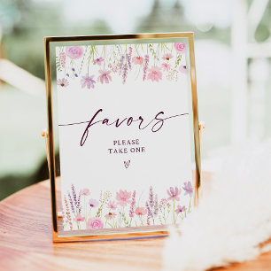 Poster Boho rose Fleur sauvage Anniversaire Fête Faveur S