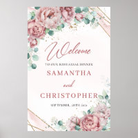 Boho roses rose poudré eucalyptus Répétition Bienv