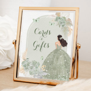 Poster Boho Sage Green 15 Años Cartes et Cadeaux