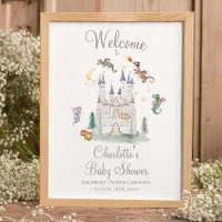 Boho Storybook Dragon Baby shower Bienvenue