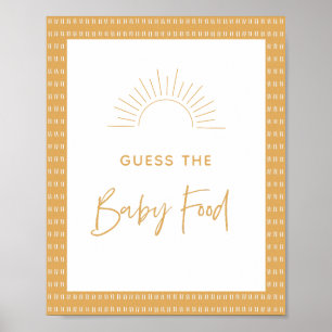Poster Boho Sunshine Devine Le Baby shower Alimentaire