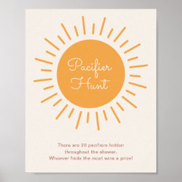 Poster Boho Sunshine Pacifier chasse douche jeu