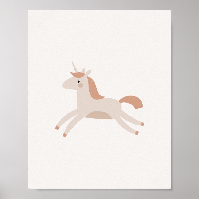 Poster Boho Unicorn Baby Girl Nursery Art Imprimer (Devant)