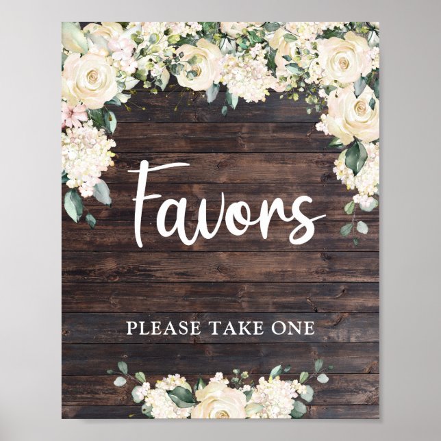 Poster Boho verdure feuillage bois rustique faveurs signe (Devant)