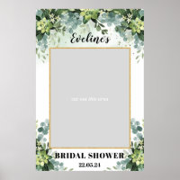 Boho verdure succulent nuptiale douche photo prop