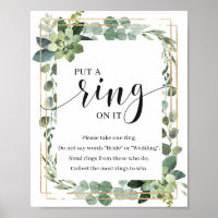 Boho vert Succulent Placez une bague sur le pannea
