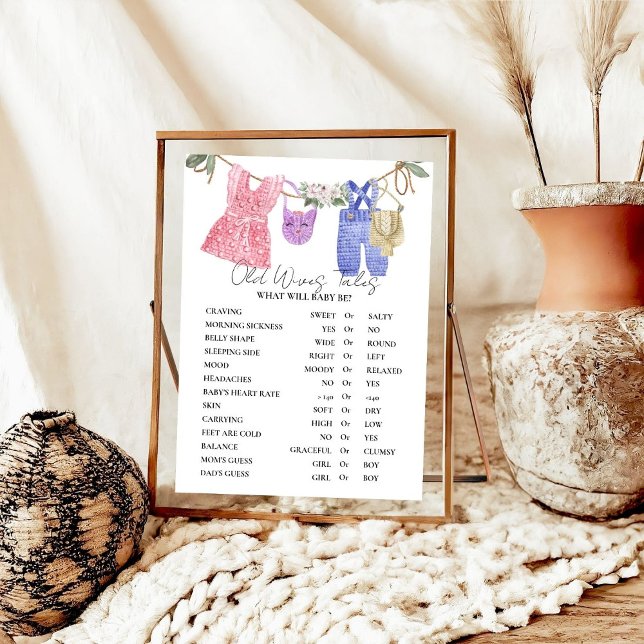 Poster Boho Vêtements Vieux WI-ves Tales Baby shower Pos (Créateur téléchargé)