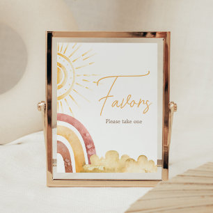 Poster Boho voici le Baby shower du fils Faveurs