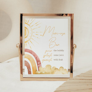 Poster Boho Voici le Baby shower Son Maman Osa Bar