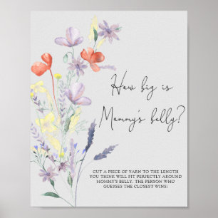 Poster Boho Wildflowers - Quelle est la taille du ventre 