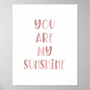 Poster Boho You Are My Sunshine Kids Decor
