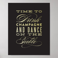 Boire Champagne et Danse sur les tables Art Imprim
