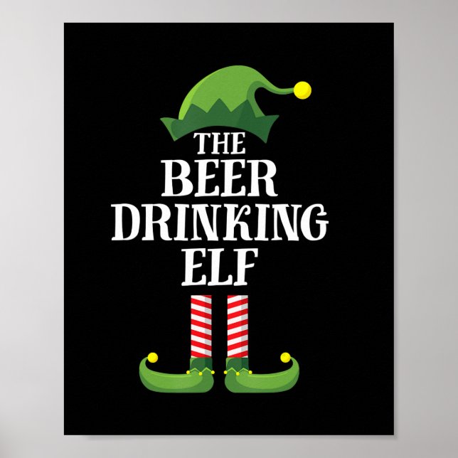 Poster Boire de la bière Noël Anniversaire (Devant)