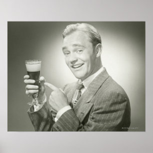 Poster Boire d'homme