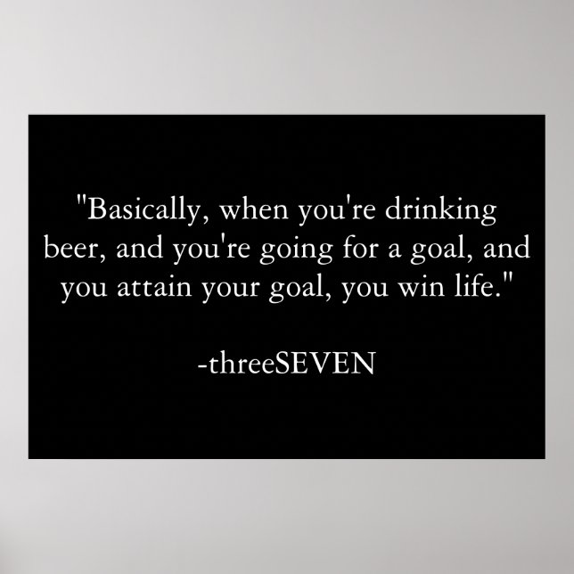 Poster Boire pour gagner la vie (Devant)