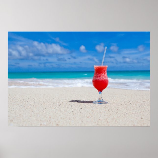 Poster Boire sur la plage (Devant)