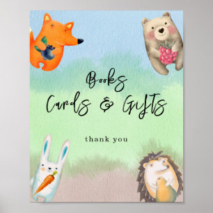 Poster Bois animaux - Cartes de livres et cadeaux