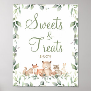 Poster Bois Animaux Végétation Sweets & Traitements Desse