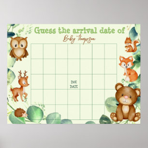 Poster Bois Animaux Verdure Eucalyptus Guess Game
