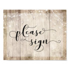 Bois Brown clair & Lumières S'il vous plaît signer