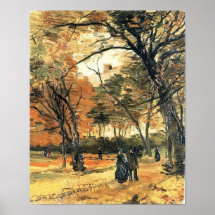 Poster Bois de Boulogne Personnes Marcher Van Gogh Art