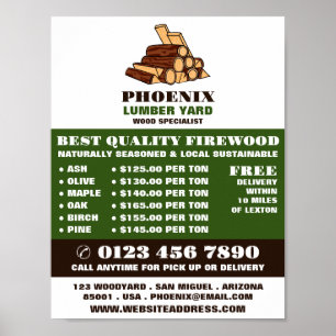 Poster Bois de chauffage, Bois de sciage/Bois/Jardin de b