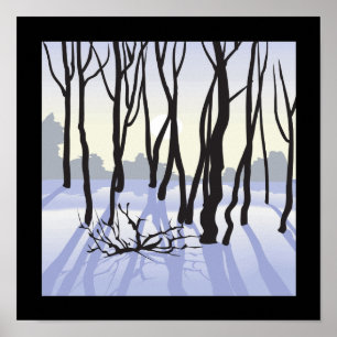 Poster Bois d'hiver