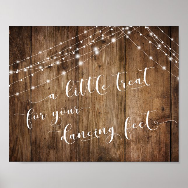 Poster Bois et lumières Un petit régal pour vos pieds dan (Devant)