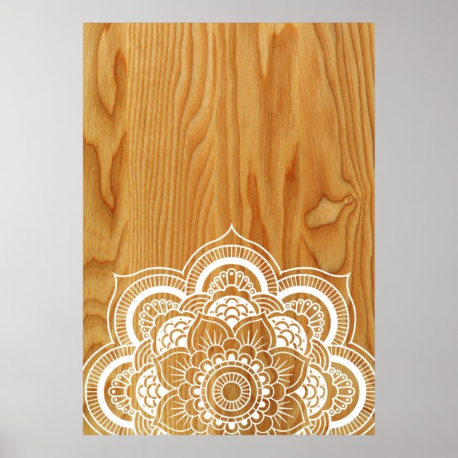 Poster Bois et mandala (Devant)