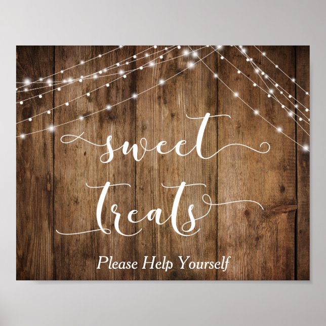 Poster Bois & Lumières Douceurs Traitements Mariage Desse (Devant)