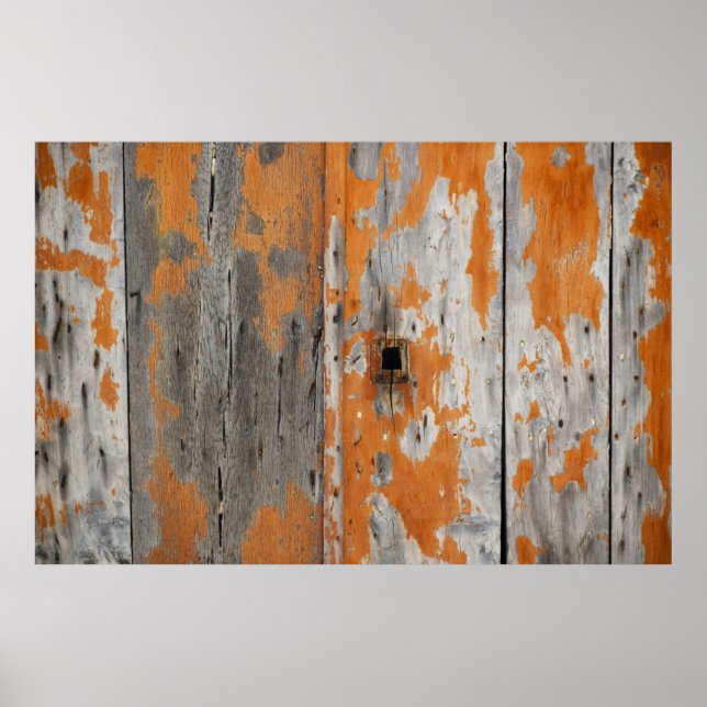 Poster Bois orange et marron (Devant)