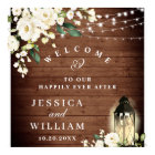 Bois rustique & Blush Rose Floral Mariage Bienvenu