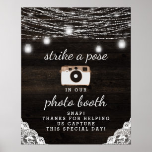 Poster Bois rustique Oak Ridge Booth Mariage