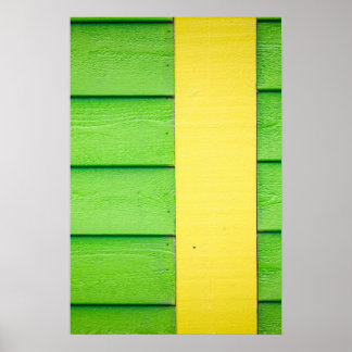 Poster Bois vert et jaune