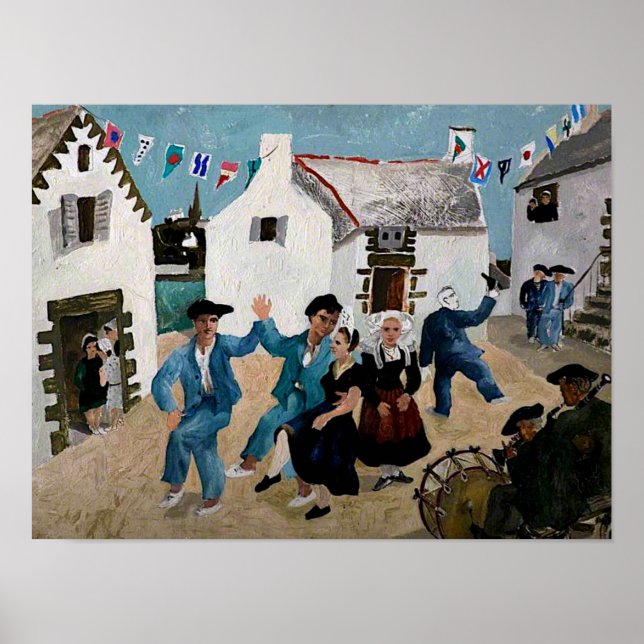 Poster Bois - Voiliers dansants (Devant)
