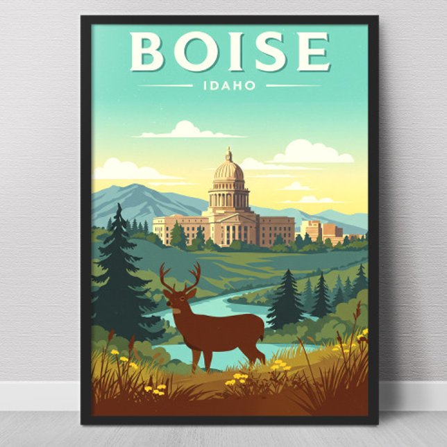 Poster Boise Idaho vintage (Créateur téléchargé)